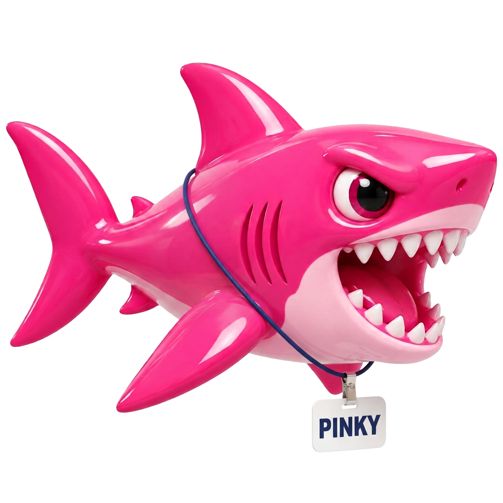 Pink Shark mascot
